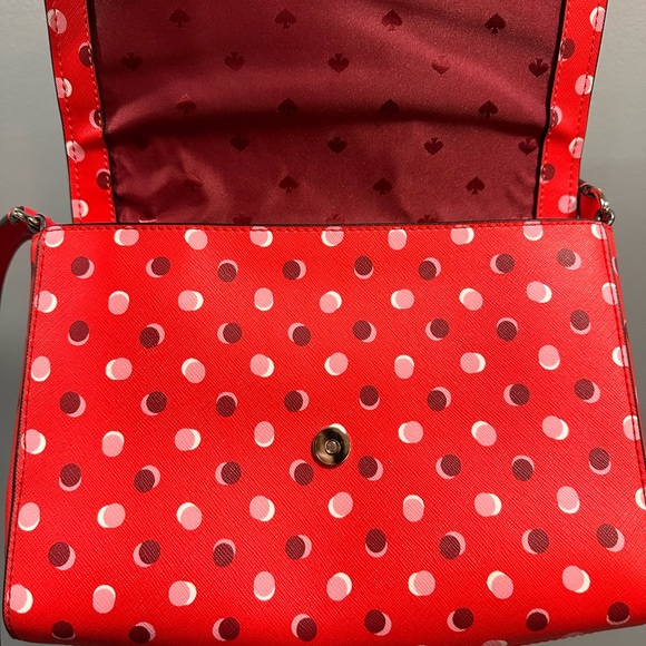 Ruby Red Kate Spade Polka Dot Crossbody - Picture 2 of 5